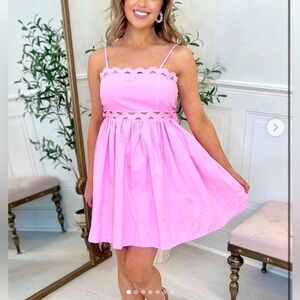 MABLE YEALIMI TUBE MINI DRESS
WITH RIC RAC TRIM DETAIL NWT